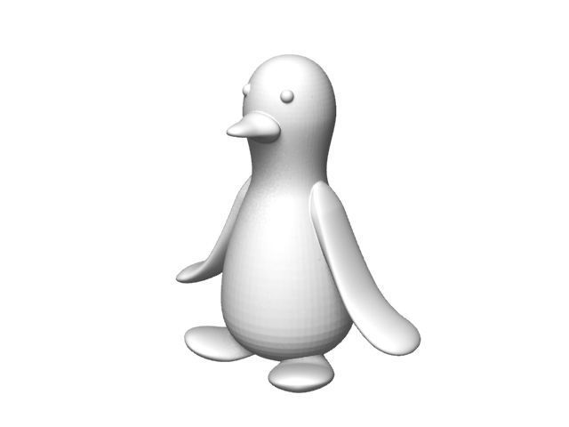 pinguino carattere giocattolo Bambola carina uccello Giochi giocattoli 3D print model - Mito3D