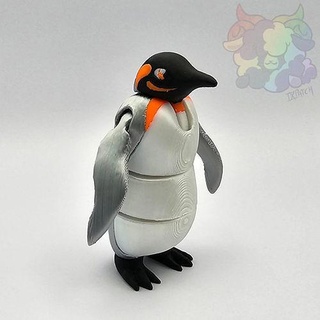 pingüino flexi articulado animal impresión sitio pájaro ártico invierno flexible soporte libre lindo juegos juguetes 3d print model - Mito3D
