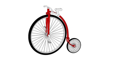 penny farthing 3d modèle Assemblée roue bicyclette cycliste vélo motard rétro ancien cyclisme lego classique cycle jouet colle assemblage puzzle Jeux jouets 3d print model - Mito3D