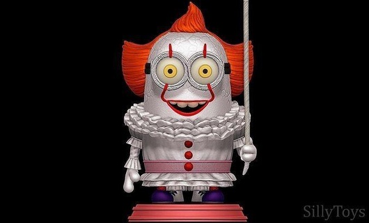 pennywise servitore gru cosplay terrore orrore clown arte sculture 3d print model - Mito3D