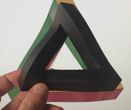 penrose triangle design geometric shape science math 3d print model - Mito3D