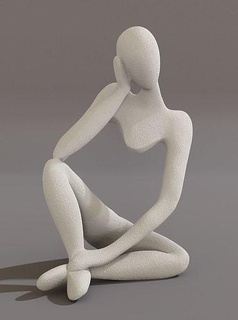 pensante - escultura scultura estatua figura pensar sentado arte art sculptures 3d print model - Mito3D