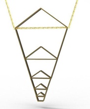 pentagon hole pendant jewelry modern elegant fashion pendants 3d print model - Mito3D