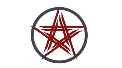 pentagramma penta satana convocare diavolo male lucifero belzebù demone inferno infernale geometrico finzione malavita purgatorio buio matematico arte 3d print model - Mito3D