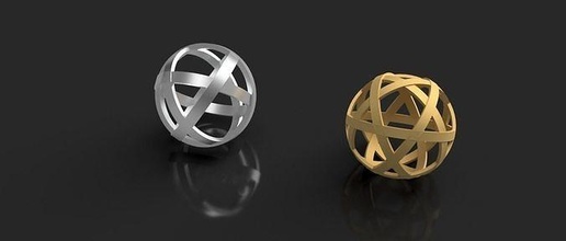 pentasfera genesa cristallo modello design arte energia sfera matematica gioielleria magia ornamento oro argento fatto mano vita deco matematico 3d print model - Mito3D