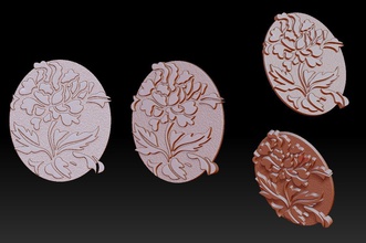 peonia fiore pendente natura animale 3dmodel 3dprinting gioielleria squillare ciondoli 3d print model - Mito3D