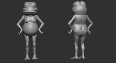 pepe frosch meme pepethefrog 3dprint zahl stilisiert spiele spielzeuge 3d print model - Mito3D