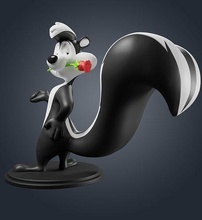 pepe banc looney airs pepelepew art mignonne tv gamins jouet dessin animé personnage statue minuscule collectionner 3d jouets miniature jeux 3d print model - Mito3D