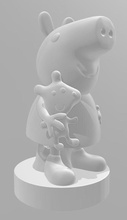 peppa cerdo 3d impresión expediente peppa pig dibujos animados chino moneda jamón cebón jabali efectivo animación personaje 2019 añodelcerdo año lunar lunar cerdo tocino hucha contento juegos juguetes 3d print model - Mito3D