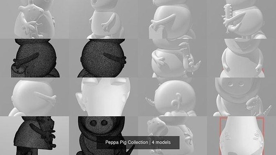 peppa maiale collezione annodelmaiale animazione cartone animato Peppa Pig Giochi giocattoli carattere disney meraviglia spugna mare alta qualità 3dprint stampa 3d print model - Mito3D
