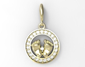 perdant elmas çocuk stl takı gem taşlar taş altın mücevher mücevherleri yüzük bebek bebeğin babyborn doğdu kolye 3d print model - Mito3D