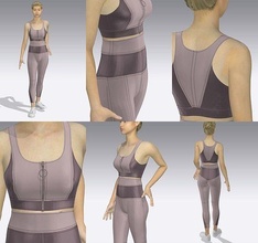 perfect set sports woman girl sport fit fitness fashion 3d print model - Mito3D