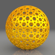 perforated sphere shape 3d print model decorative design lamp concept art architecture futuristic future sci abstract ball circle polygons filigree lighting mathematical house decor 3d print model - Mito3D