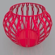 delikli vazo geometrik şekil 3d yazıcı modeli ev mimarlık sanat top tombul kavram dekorasyon tasarım lamba aydınlatma kase model baskı perfore aksesuarlar 3d print model - Mito3D