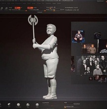 perikel addams adam familie stich oma kunst skulpturen 3d print model - Mito3D