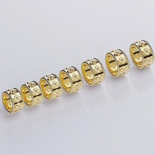 Perlee Klee Ringe Stil Größen Sammlung Juwel Schmuck Silber Ring Diamant Gold Perlklee Kleeblatt Engagement van Cleef Hochzeit 3d print model - Mito3D