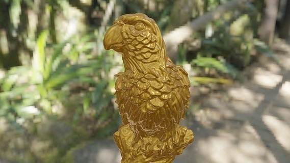 perroquet animal poiseau oiseau compagnie branche arbre art sculptures 3d print model - Mito3D
