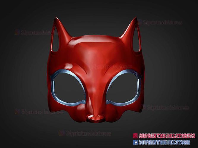persona 5 panther mask - anime cosplay halloween costume fashion beauty helmet skull face japanese samurai games toys 3D print model - Mito3D