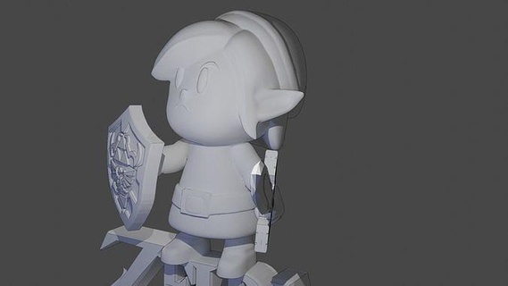 personaje Zelda Sanat Bilim heykeller heykel retro zeka 3d print model - Mito3D