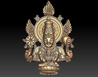 perumal lakshmi pendent thirupathi vaikuntha garuda thirumangai azhwar alvars ranganatha sudarshana chakra vishnu sahasranama jewelry pendants 3d print model - Mito3D