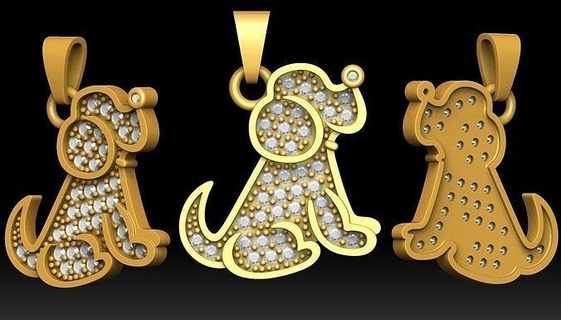pet pendant jewelry silver printable jewel necklace platinum necklaces 3d print model - Mito3D