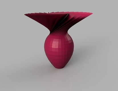 Blütenblatt Vase Herausforderung Design elegant Kunst retro Innere Dekoration Antiquität Haushaltswaren Haus Skulpturen 3d print model - Mito3D