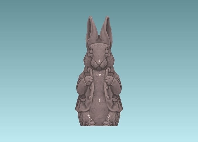 peter rabbit toy sculpture cake topper beatrix potter art sculptures 3D print model - Mito3D
