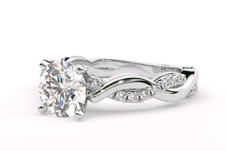 petite Unendlichkeit Verlobungsring infinity engagement ring bedruckbar ist Juwel Silber Diamant-ring sterling gem engagem vintag diamond gold Schmuck Ringe 3d print model - Mito3D