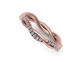 petite twist Diamant-band-ring pave Einstellung 0229 Schmuck diamond Hochzeit-band usa Kanada Mode 3dring cad-ring band-ring twist-band Silber Diamant-ring ring gold buy3dring Ringe 3d print model - Mito3D