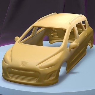 Peugeot 308 sw 2012 imprimível carro corpo fenda escalextrico Tamiya rc miniz controle rastejante ninco Kyosho scx axial jogos brinquedos acessórios 3d print model - Mito3D