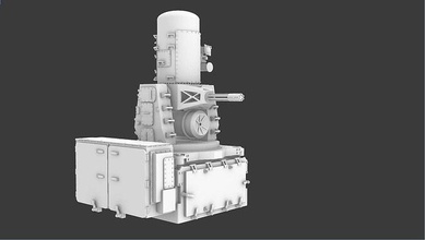 phalanx ciws 3d model military ship weapon system usnavy navy army antiaircraft game warship games toys cannon gun 3d print model - Mito3D