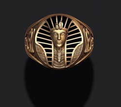 pharaon bague émail diamant egypte égyptien œil faraon gemme horus horutureye bijoux momie pyramide tutanhamon toutankhamon tutenchamon emal anneaux 3d print model - Mito3D