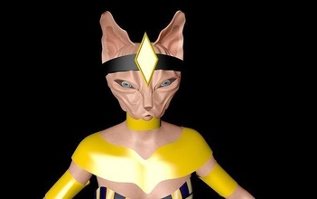 pharaonic cat sphynx human egypt games toys game accessories 3d print model - Mito3D
