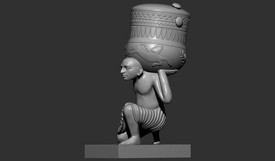 pharaonic jar unguent container siamun 3d printable model ancient egyptian artifacts tutankhamun art sculptures statue sculpture design decoration character 3d print model - Mito3D