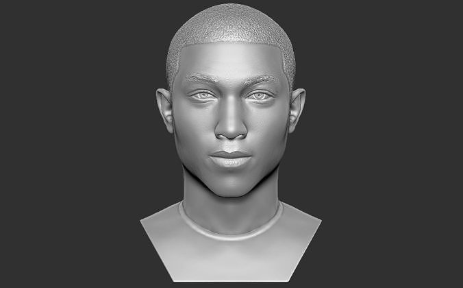 Pharrell Williams fracasso 3d impressão pronto stl obj formatos pitbull cantor música músico Lopez celebridade famoso aguilera chris Castanho Derulo Tupac elvis akon Bieber guetta rapper bisbilhotar dogg arte esculturas 3D print model - Mito3D