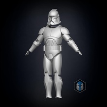 estágio 1 animado clone soldado armaduras guerras estrela 501st traje passatempo faça 3d print model - Mito3D
