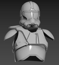 phase ii gunner trooper upgrade 3d printing files commando clone infantry combat military person op starwars theoldrepublic republic force delta blaster saber jedi order66 stormtrooper vader hobby diy mechanical parts 3d print model - Mito3D