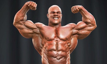 phil heath sculpt bodybuilding fitness athlete strength strong muscle body sculpture anatomy statue influencer man exercise muscular art sculptures 3d print model - Mito3D