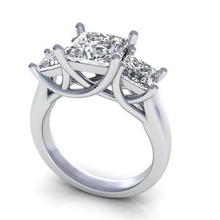 philip white princess diamond ring jewel gem engagement wedding jewellery silver jewelry gold engagem fashion sterling pendant necklace beauty earrings pendants rings 3d print model - Mito3D