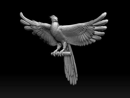 Anka kuşu kuş fantezi ateş diriliş canlanma anka fenix heykel kanatlar tüyü iç yazıcı yüksek dekor Dumbledore Harry çömlekçi kartal Sanat heykeller 3d print model - Mito3D