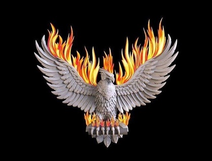 Anka kuşu kuş fantezi ateş diriliş canlanma anka fenix heykel kanatlar tüyü yazıcı yüksek dekor Dumbledore Harry çömlekçi kartal Sanat heykeller 3d print model - Mito3D