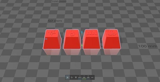 Fenice valoroso keycaps arte giochi artigiano tastiera meccanico gioco 3d print model - Mito3D