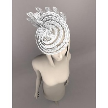 phoenix chapéu de noiva a arte nupcial casamento o cabelo acessórios moda printable animais pássaro matemática 3d print model - Mito3D