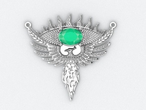 anka kuşu kolyeler gümüş altın takı mücevher yazdırılabilir sterlin moda güzellik platin kolye elmas yüzük kuş aşk 3d print model - Mito3D