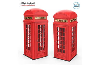 phone booth rgbstock telephone communication cabin britain statue art 3d print model - Mito3D