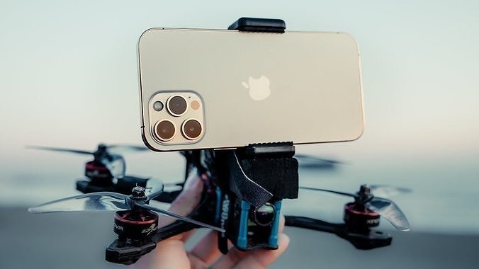 téléphone titulaire soutien fpv drone quadcopter volant loisir diy avion rc dji caméra 3d imprimable multirotor courses haute performance conception impression mécanique pièces 3D print model - Mito3D