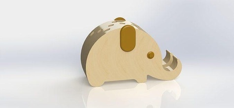 phone table cradle elephant model business wood technology cute body 3d printer nature advertising wooden baby kinetic cartoon gravity savings isolated house decor 3d print model - Mito3D