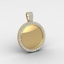 photo frame pendent 3d model render jewel gem engagement wedding jewellery diamond printable ring gold jewelry engagem fashion sterling white brilliant solitaire beauty rings pendants 3d print model - Mito3D