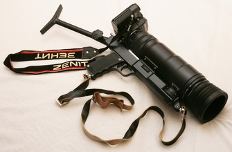 foto francotirador guardamanos pistola arma cámara Zenit espiar engranaje valores pasatiempo bricolaje diy 3d print model - Mito3D