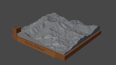 Phu Bier Berg Landschaft Vulkan Terrain Umgebung Natur Photogrammetrie Elevation Wissenschaft 3d print model - Mito3D